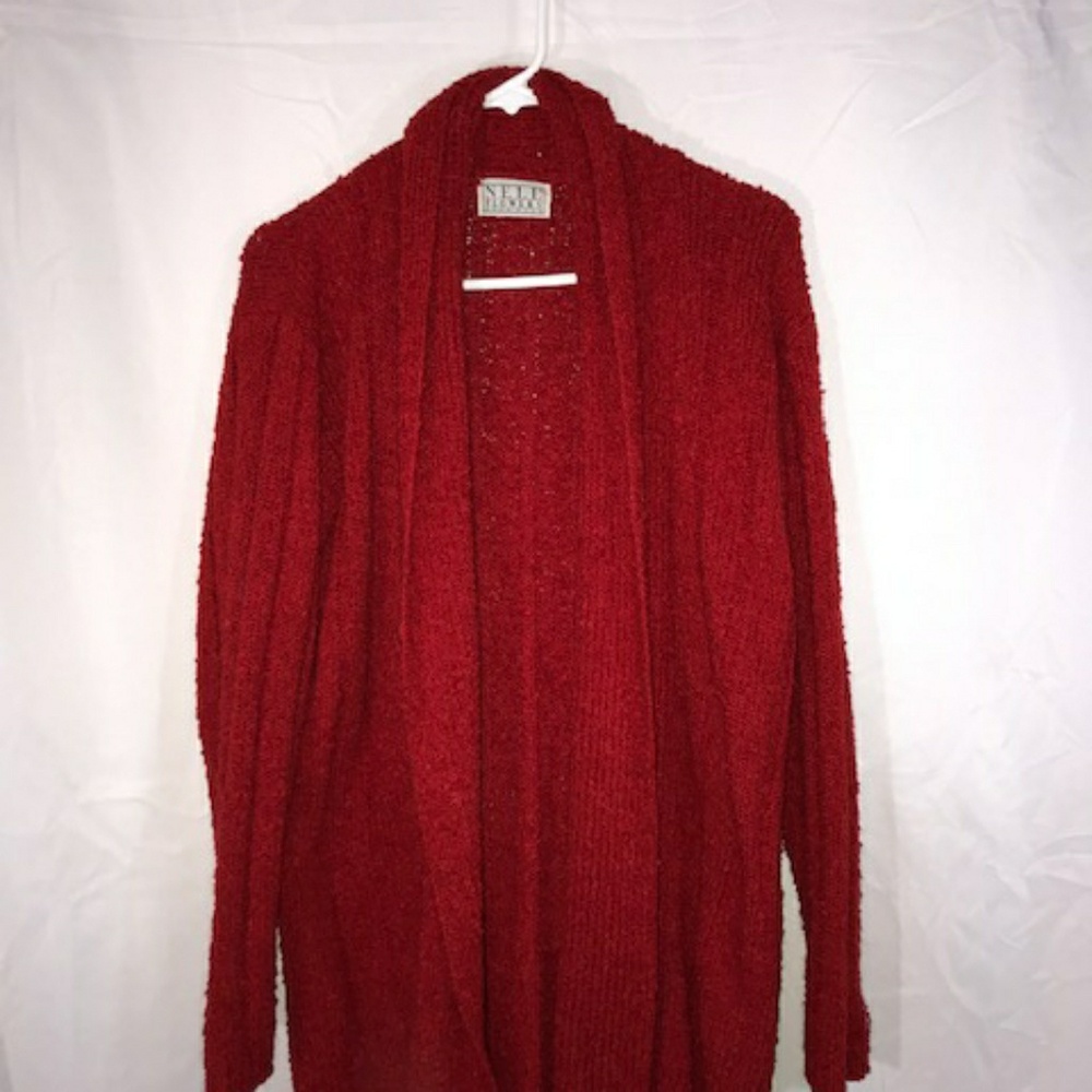 Red cartigan